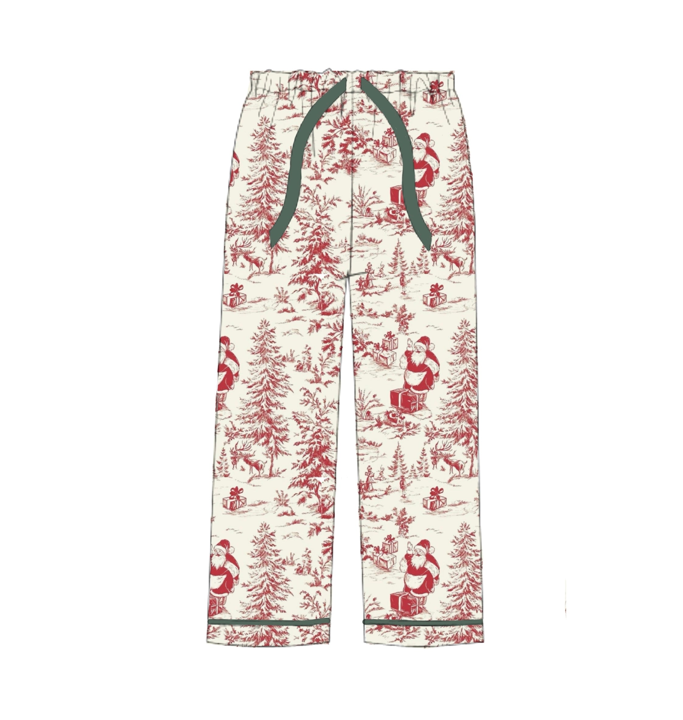 PO91 Santa Toile Adult Pajama Pants