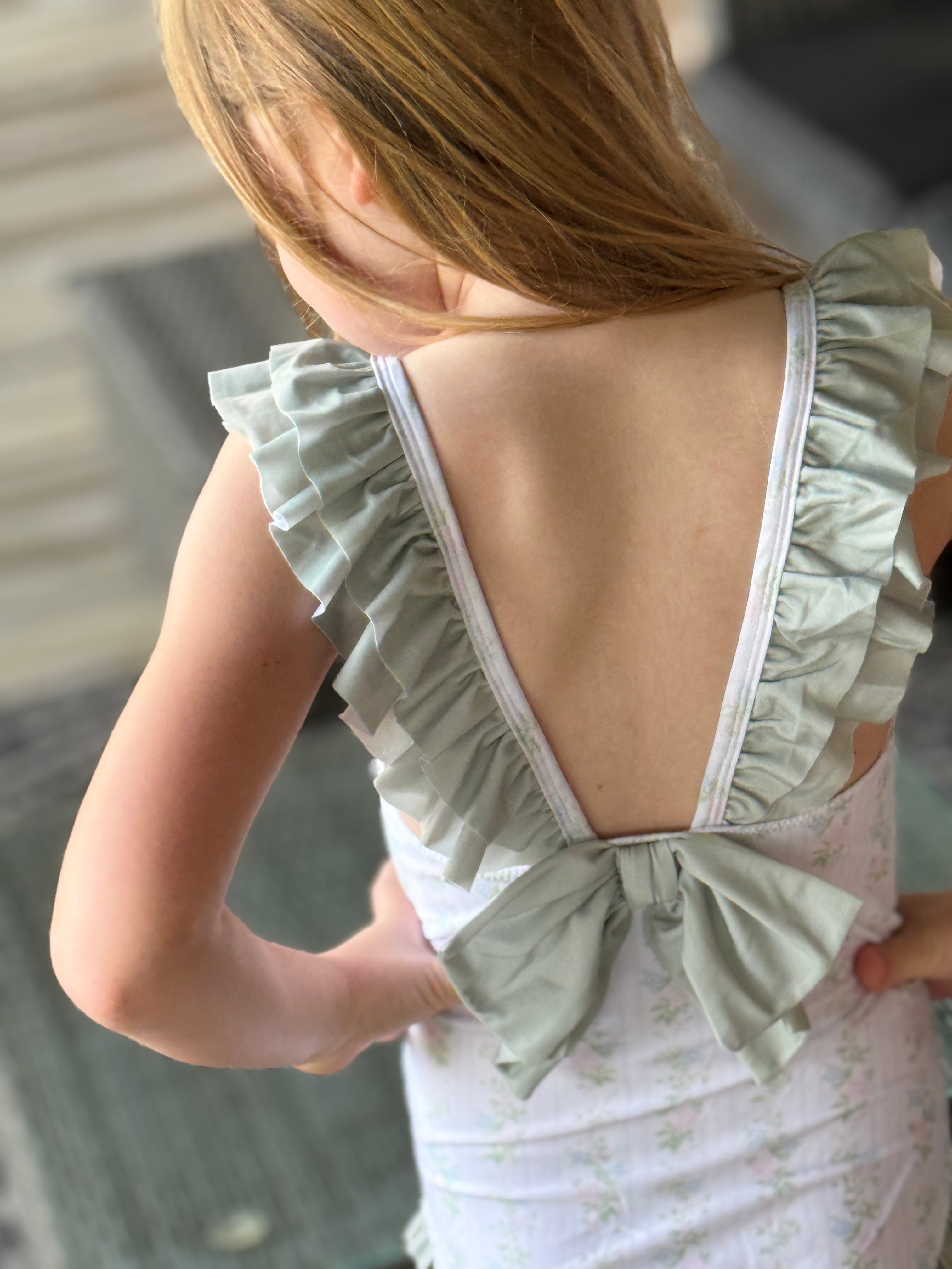 Sutton Floral & Stripes 1pc. Swimsuit