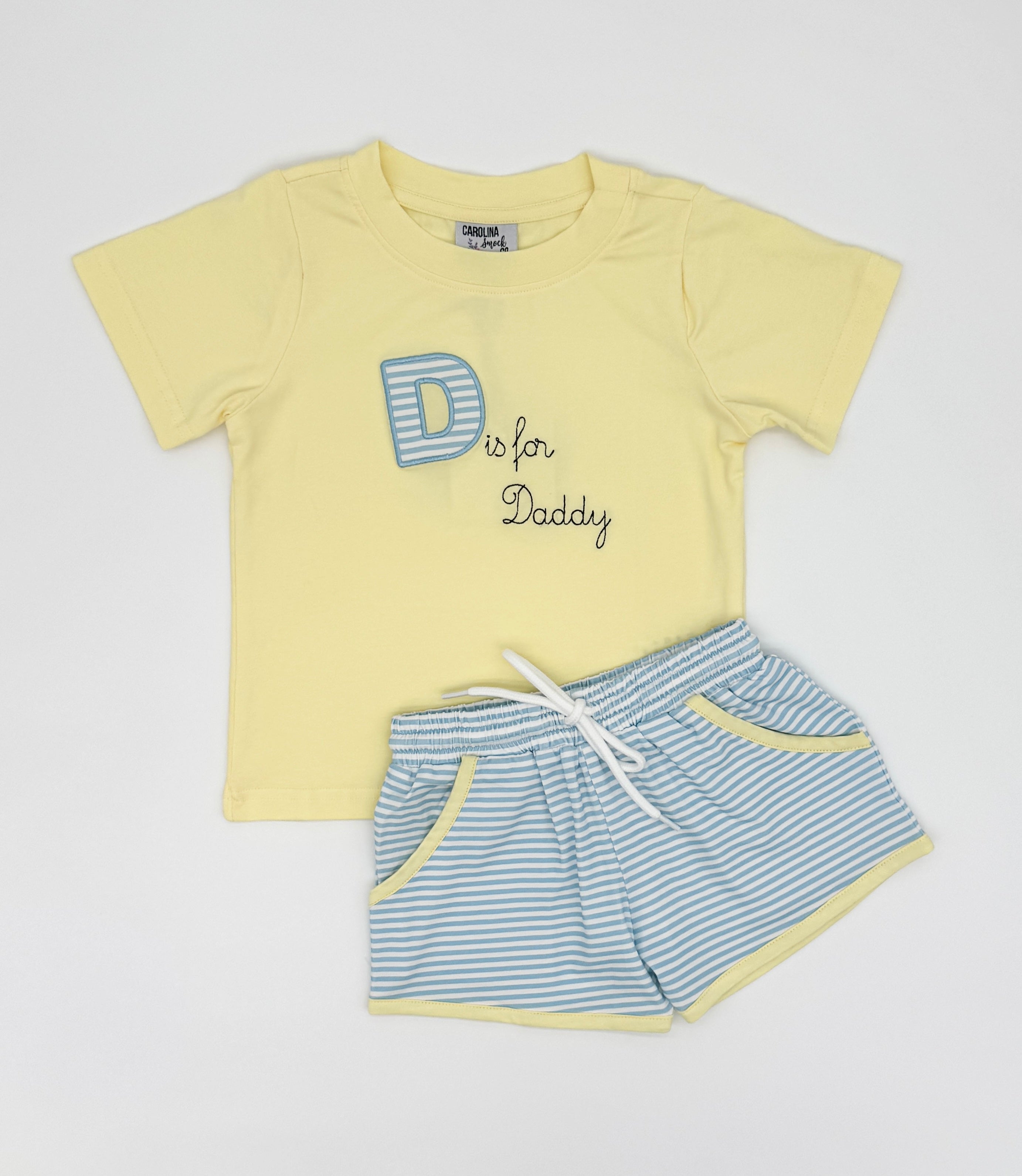 D is for Daddy Boy Short Set