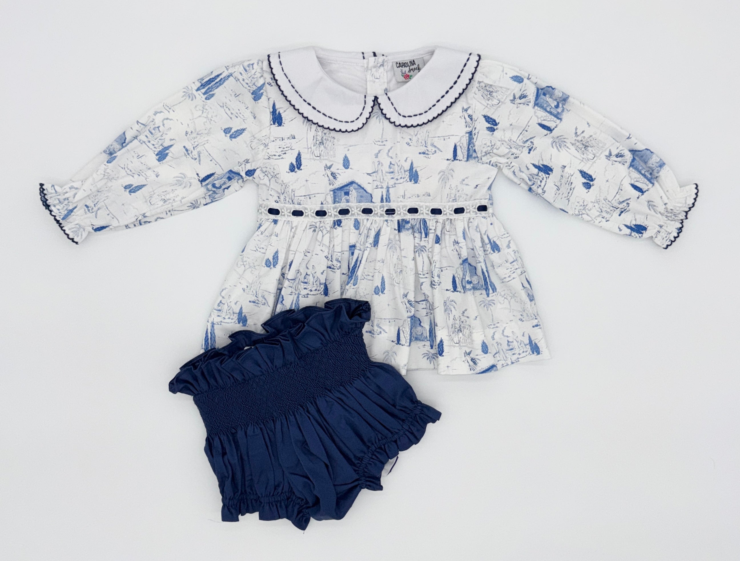 Nativity Toile Bloomer Set