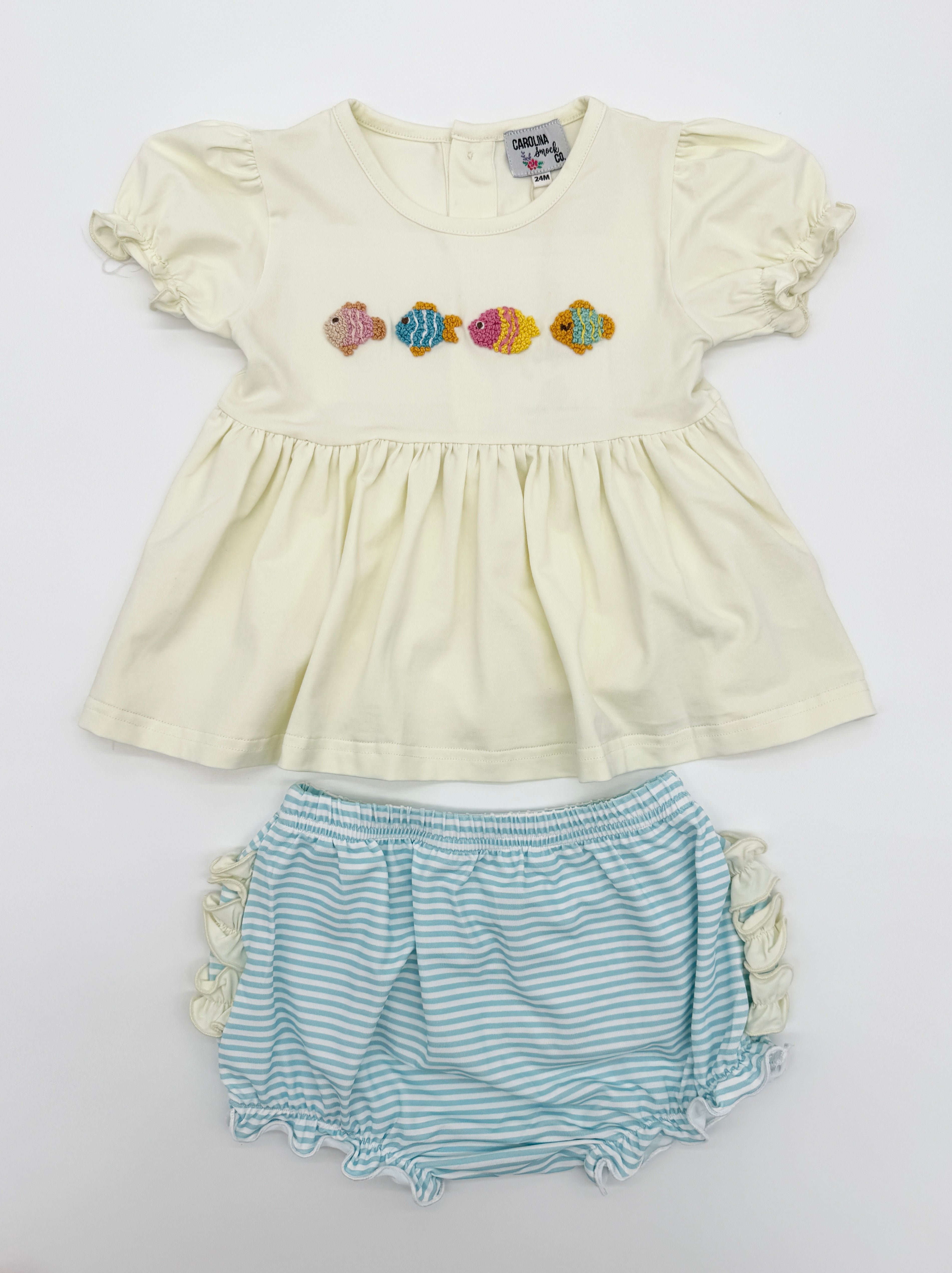 French Knot Fish Bloomer Set