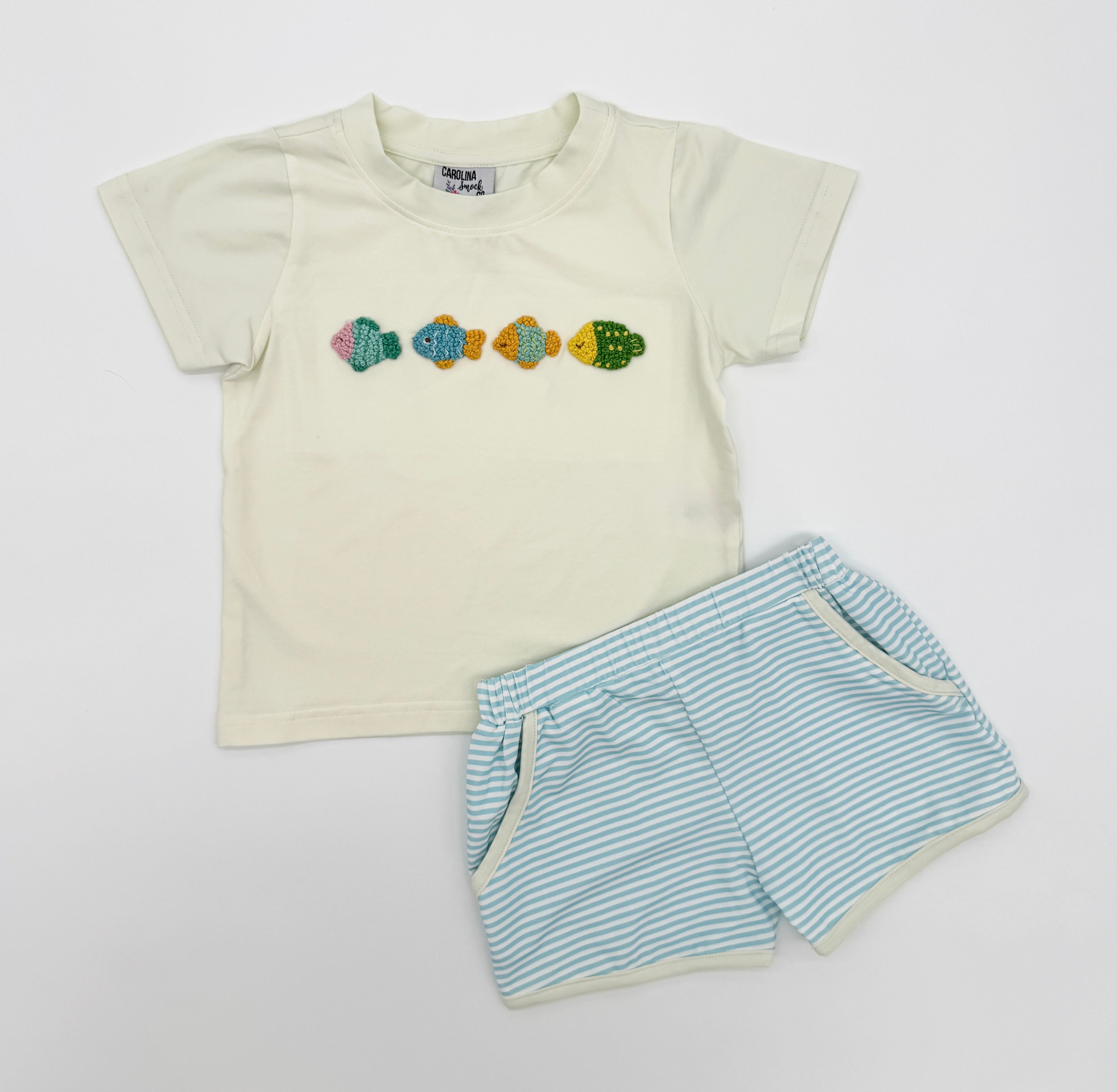 French Knot Fish Short Set
