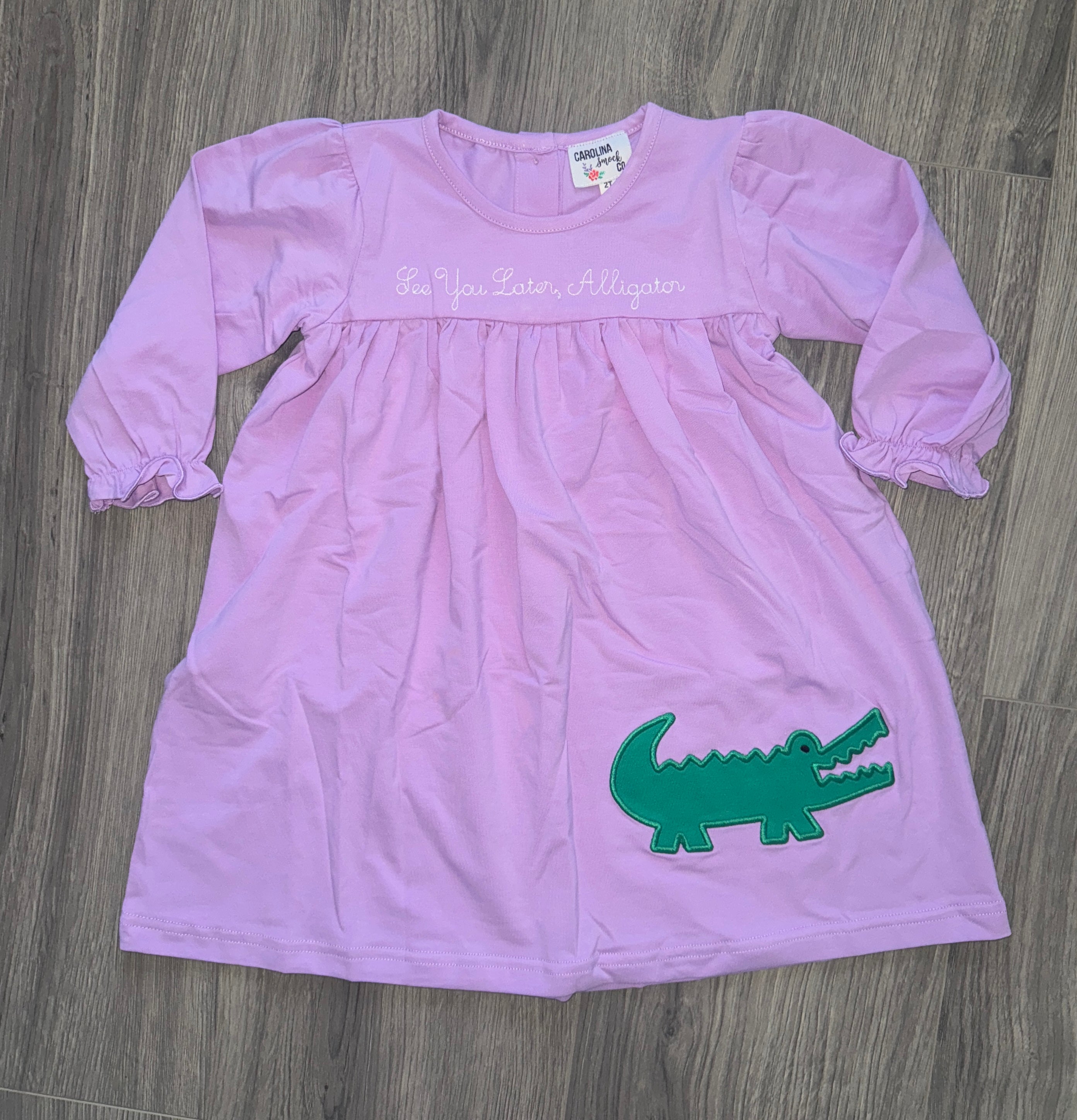 Appliqué See You Later Alligator Dress