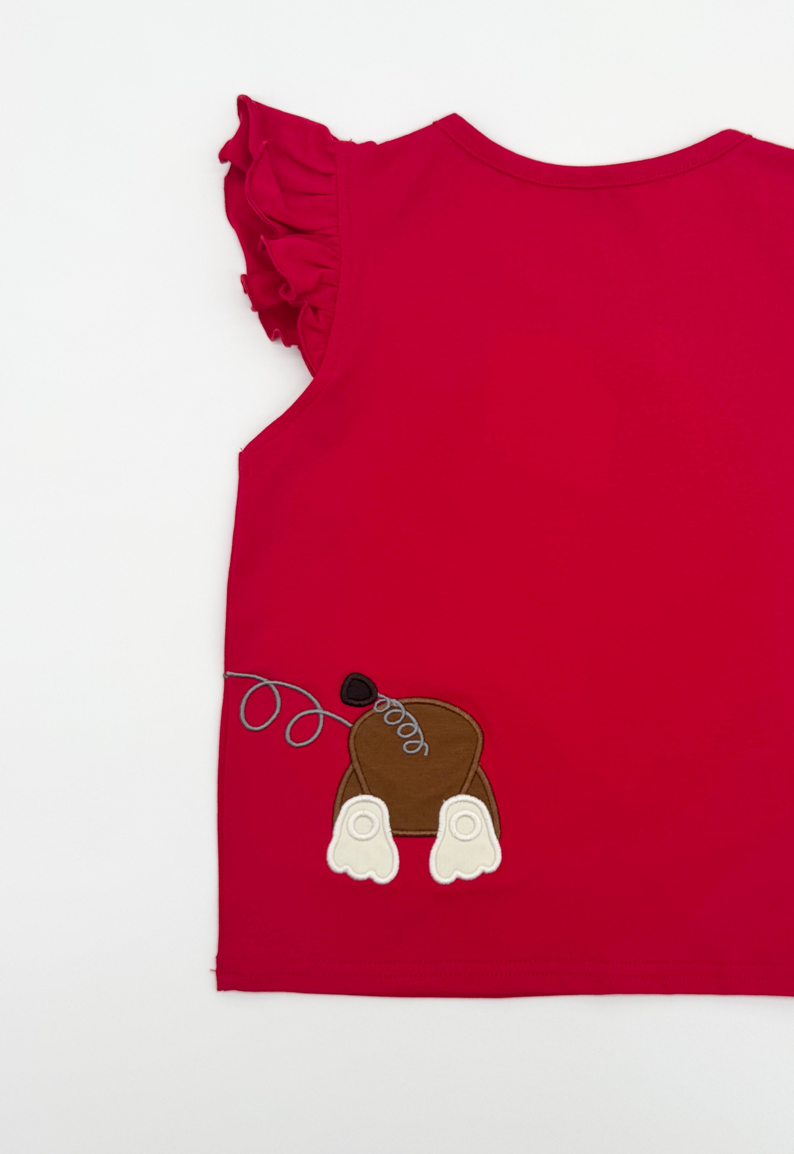 Appliqué Slinky Girl Short Set