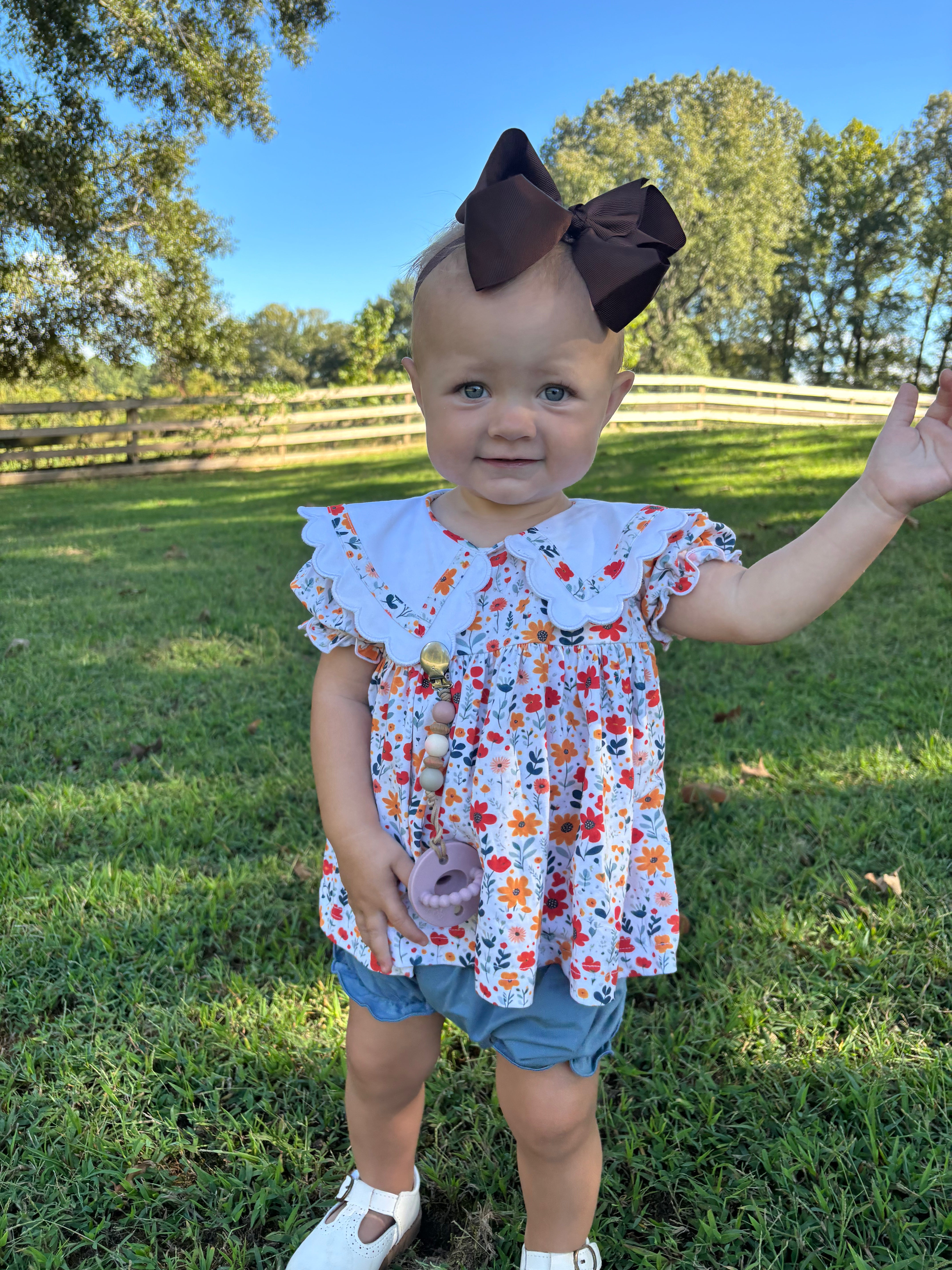 Fall Floral Short Set