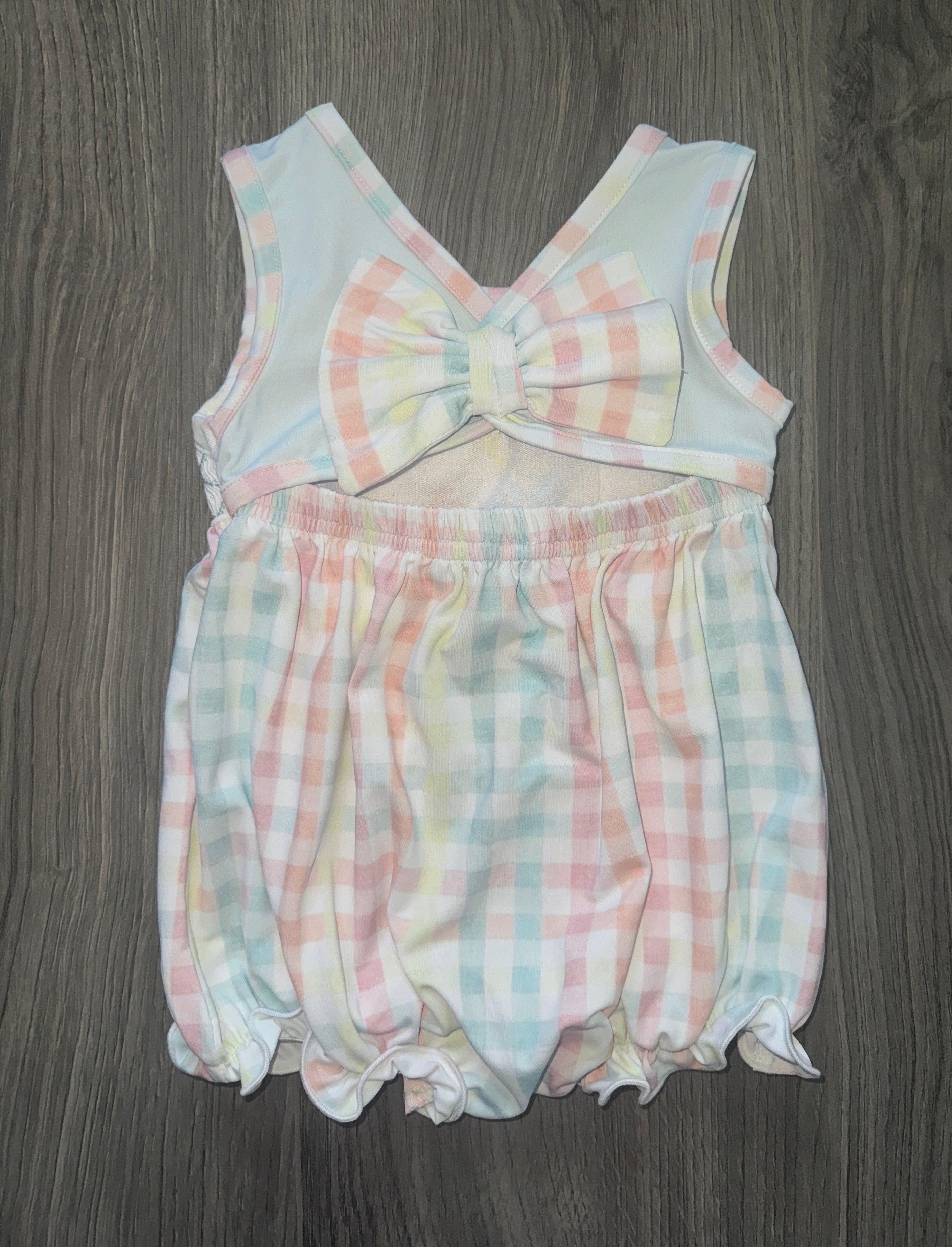 Geometric Smocked Chicks & Eggs Bubble