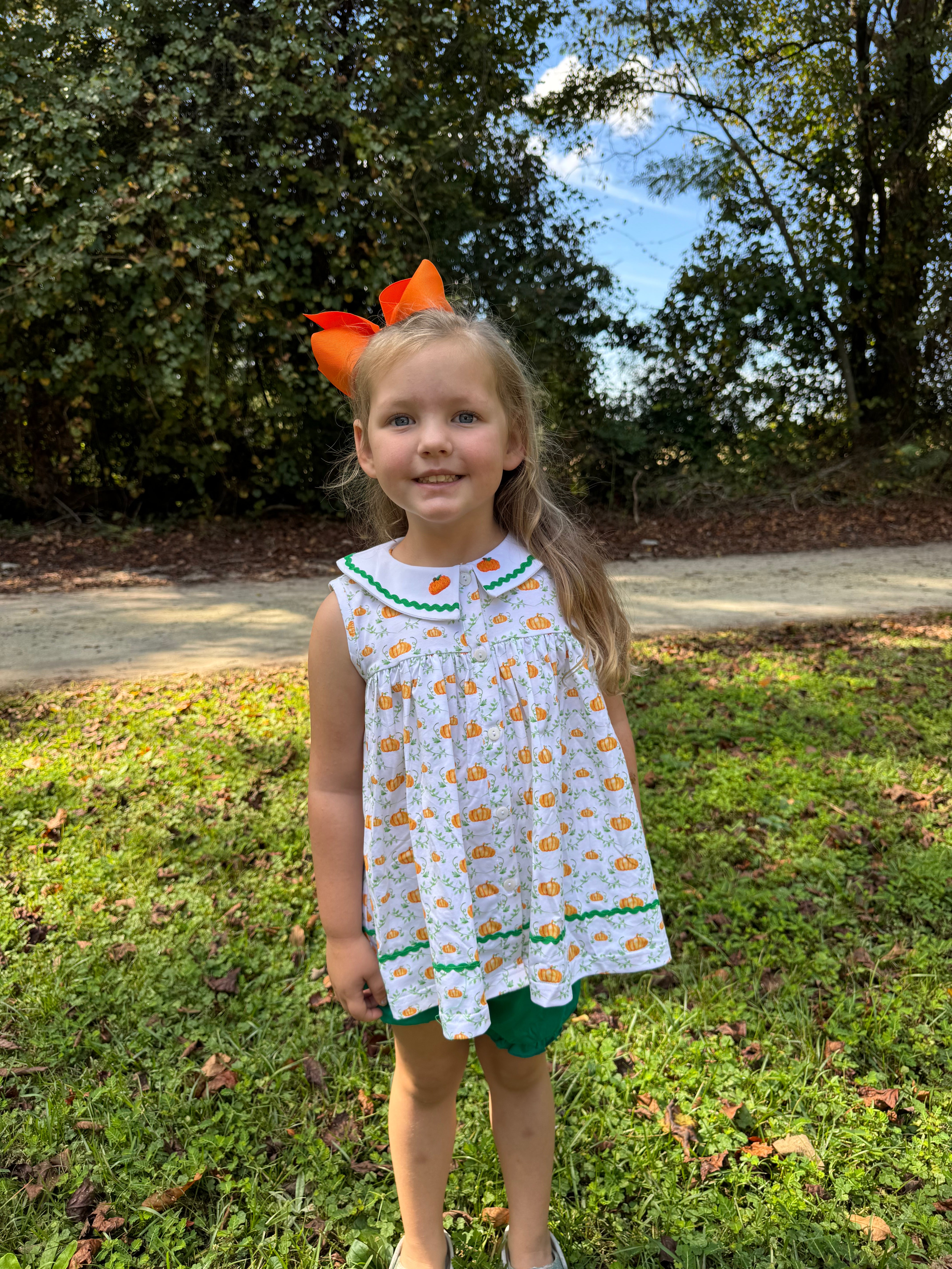 Kelly Pumpkins Girl Short Set