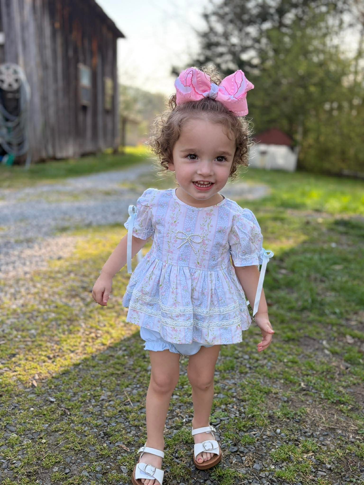 Pearl Bow Bloomer Set