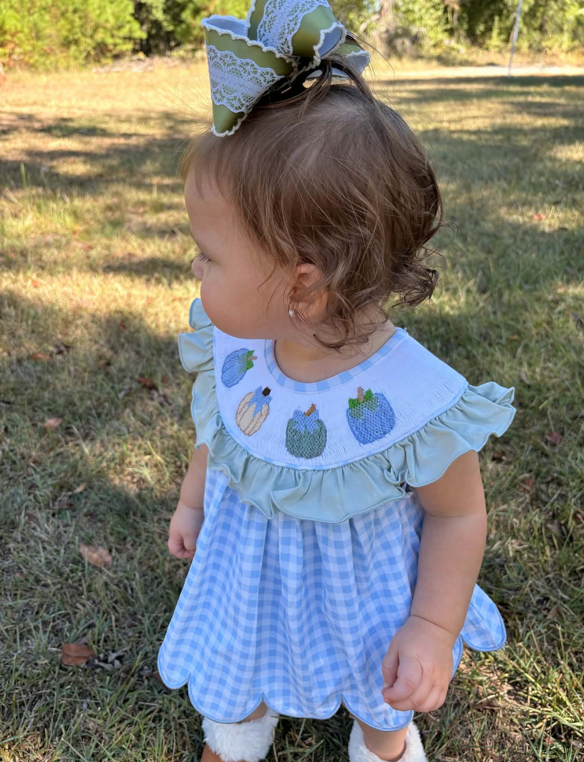Gingham Pumpkins Bloomer Set