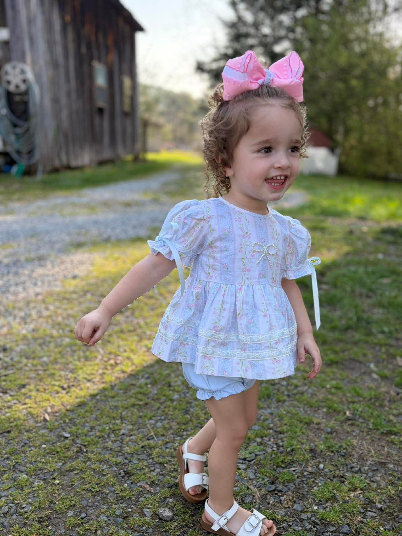 Pearl Bow Bloomer Set