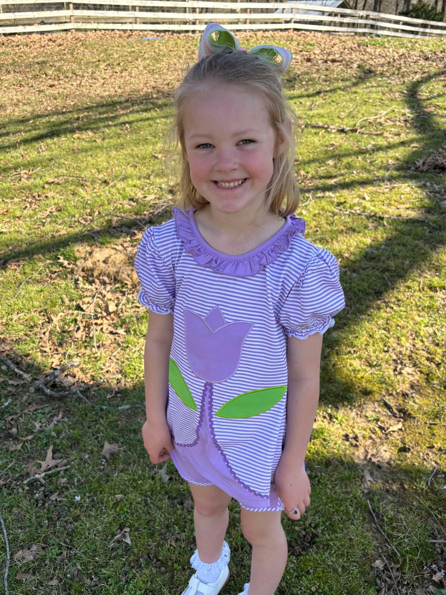 Purple Tulips Short Set