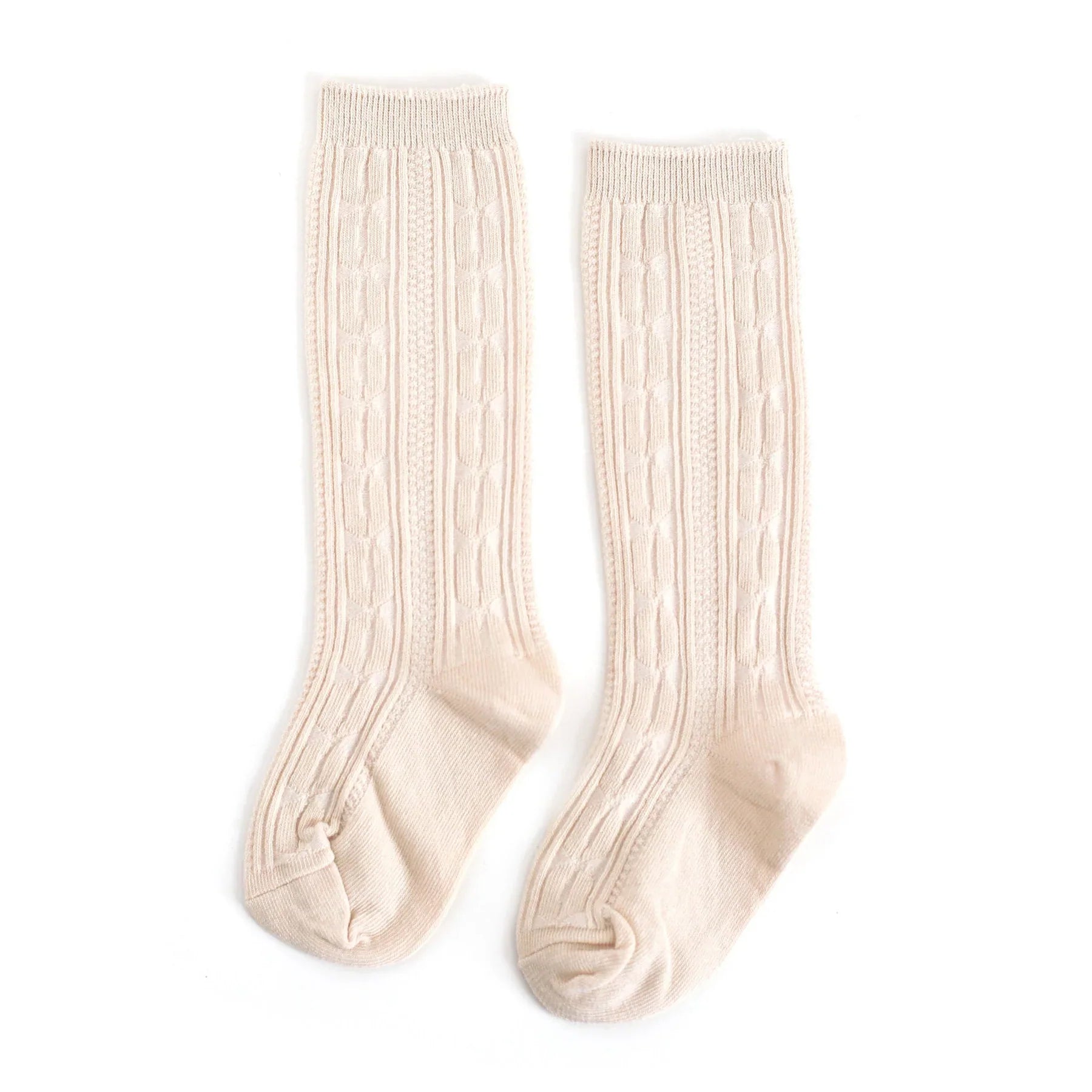 Little Stocking Co. Vanilla Cream Cable Knit Knee Highs