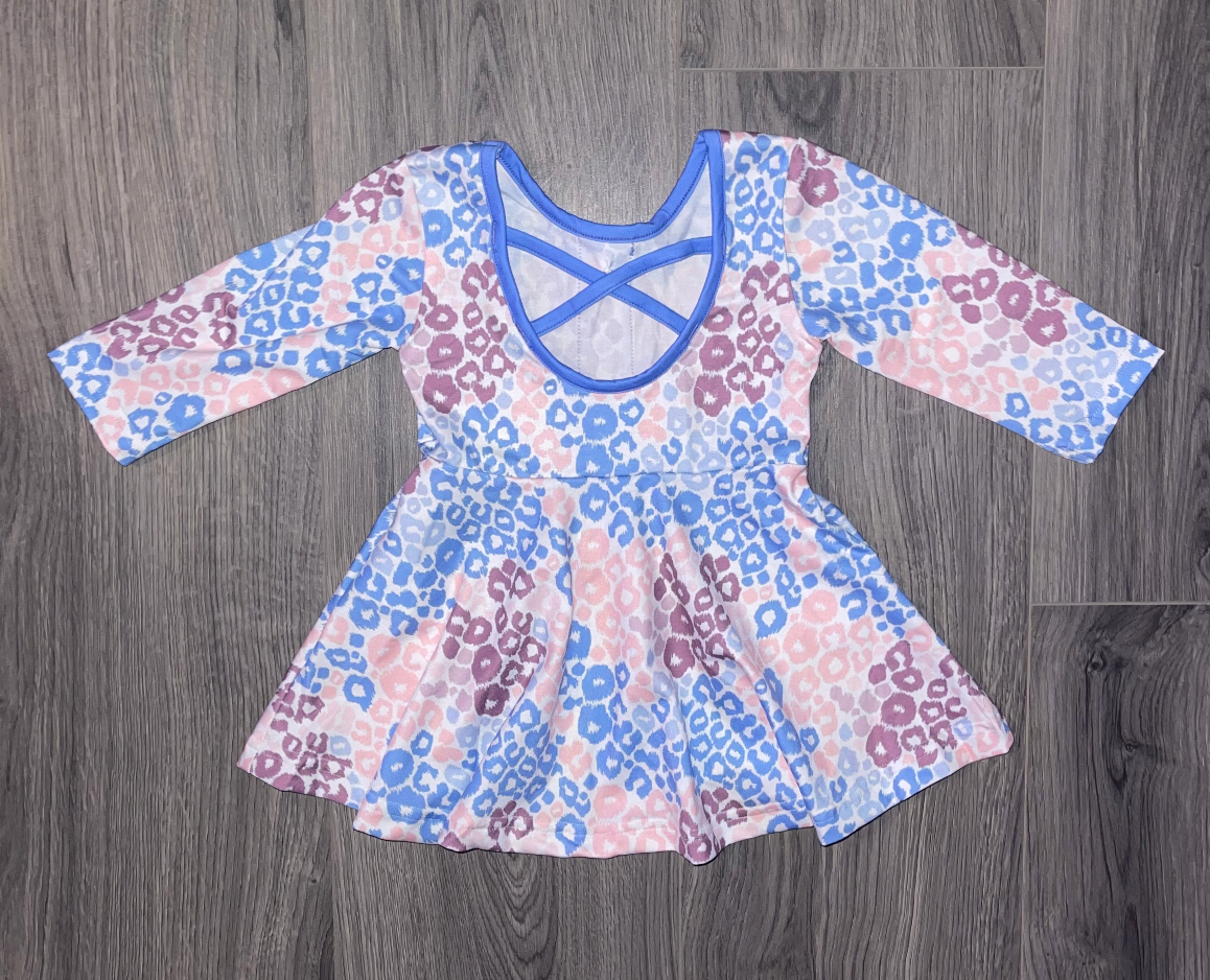 Knit Leopard Twirl Dress