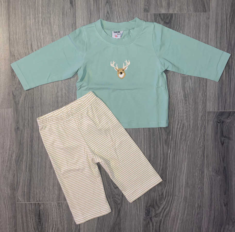 Handstitched Deer Boys Pant Set
