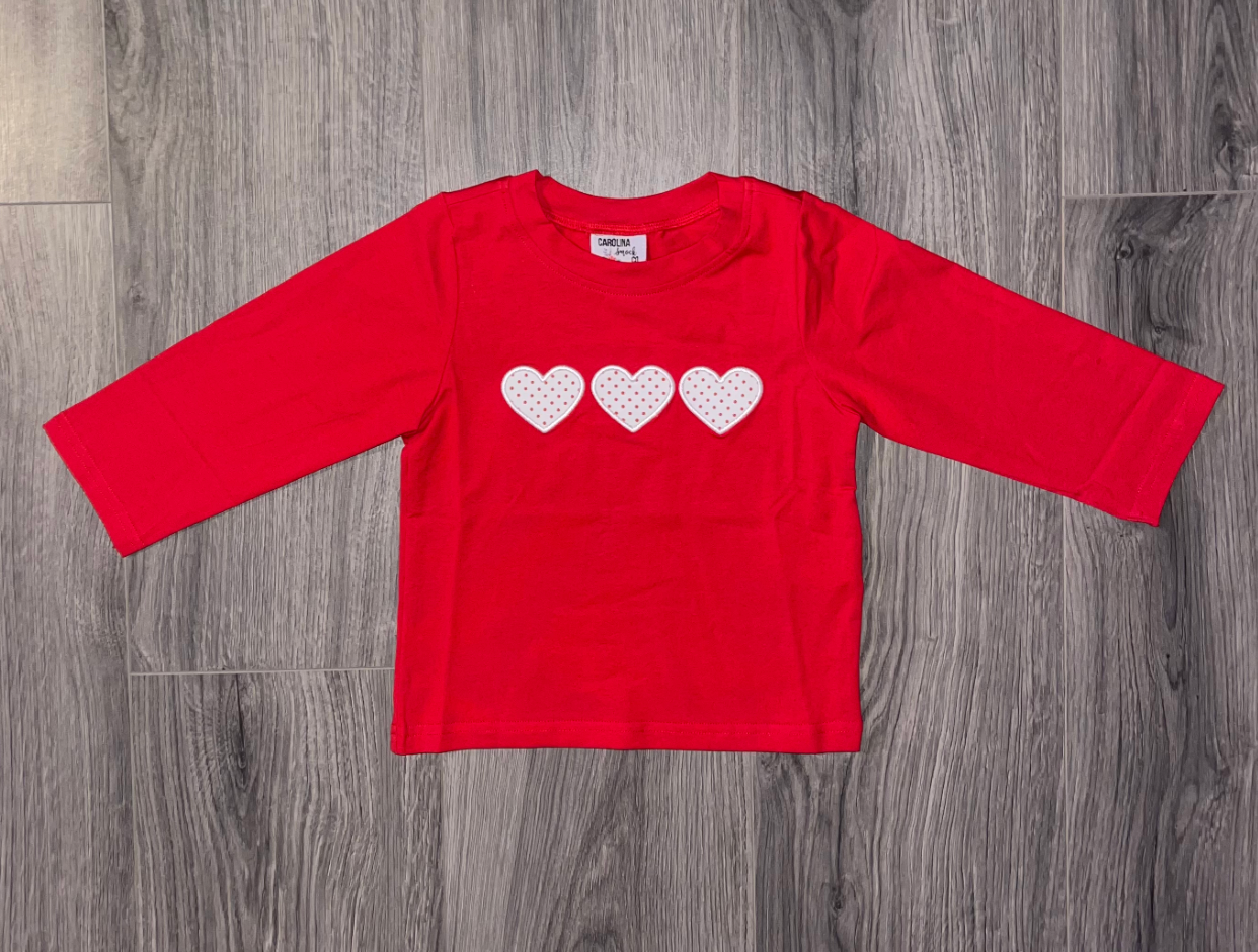 Bitty Dot Appliqué Heart Tee