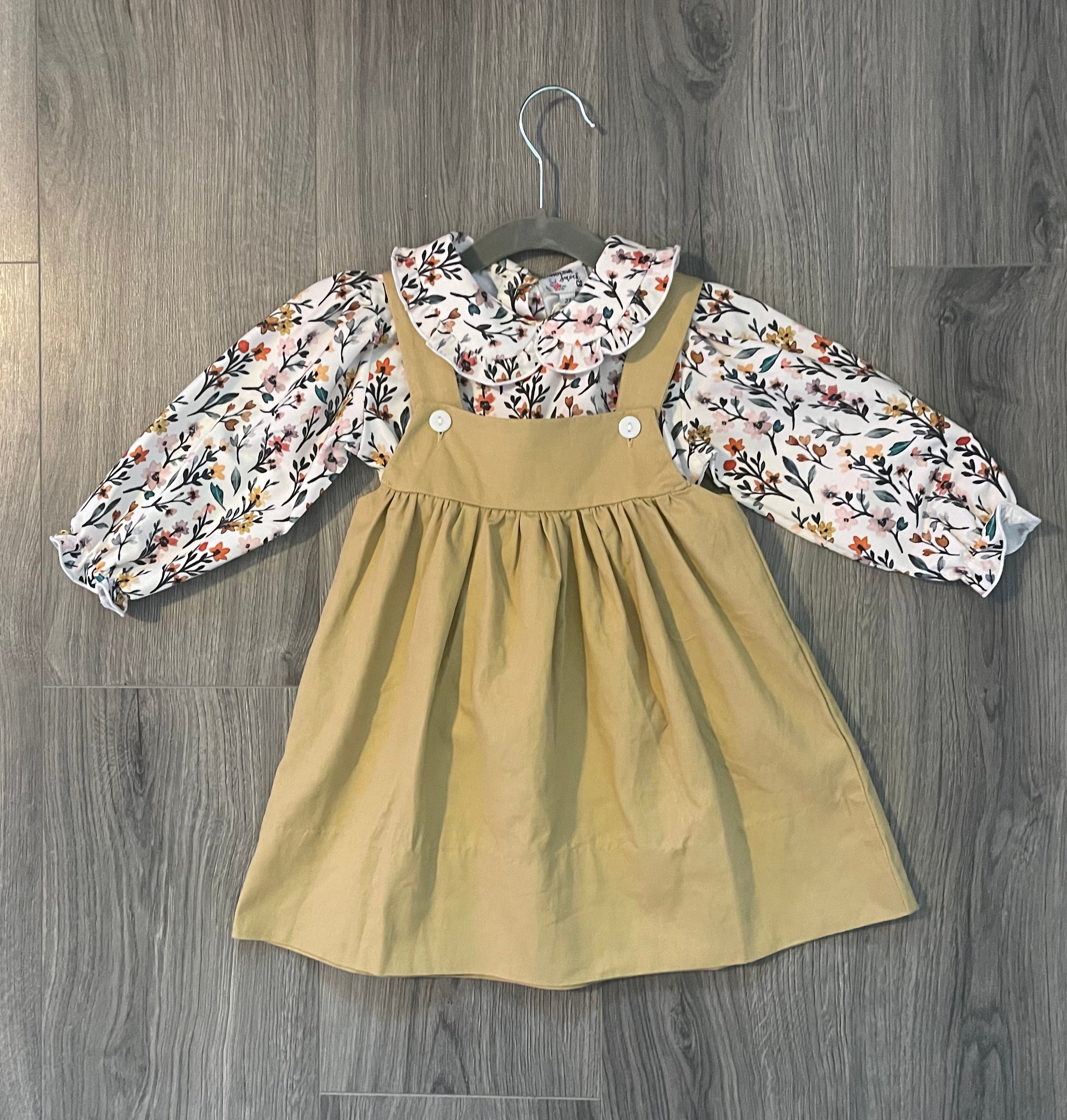 Fall Floral & Khaki Dress Set