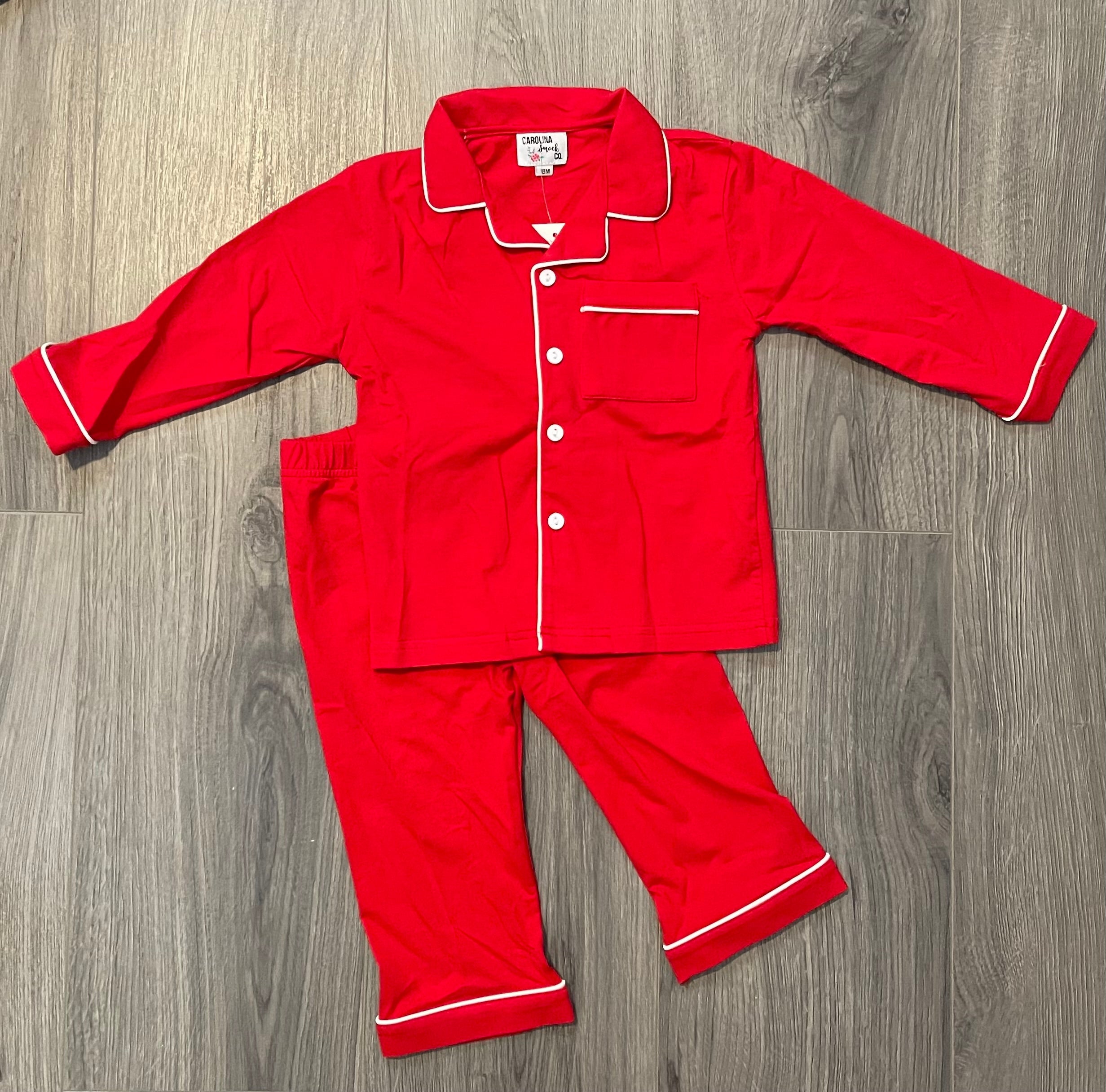Classic Red Boys Pajamas