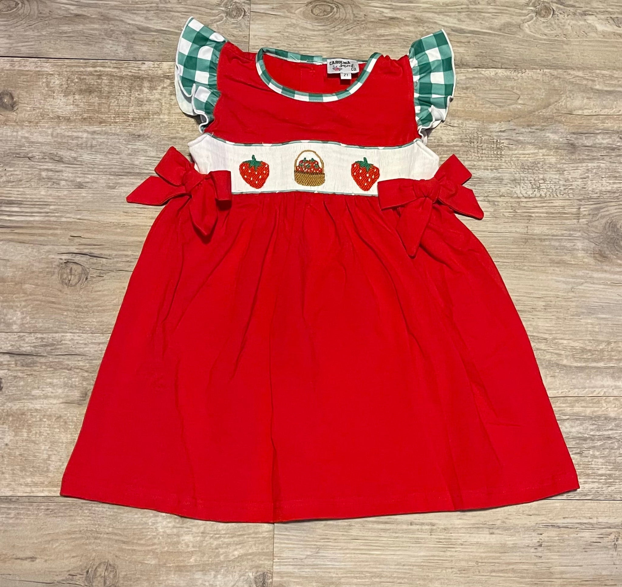 Smocked Strawberry Dress 5t