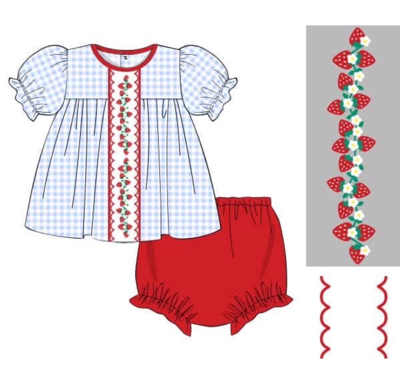 PO84 Strawberry Patch Bloomer Set