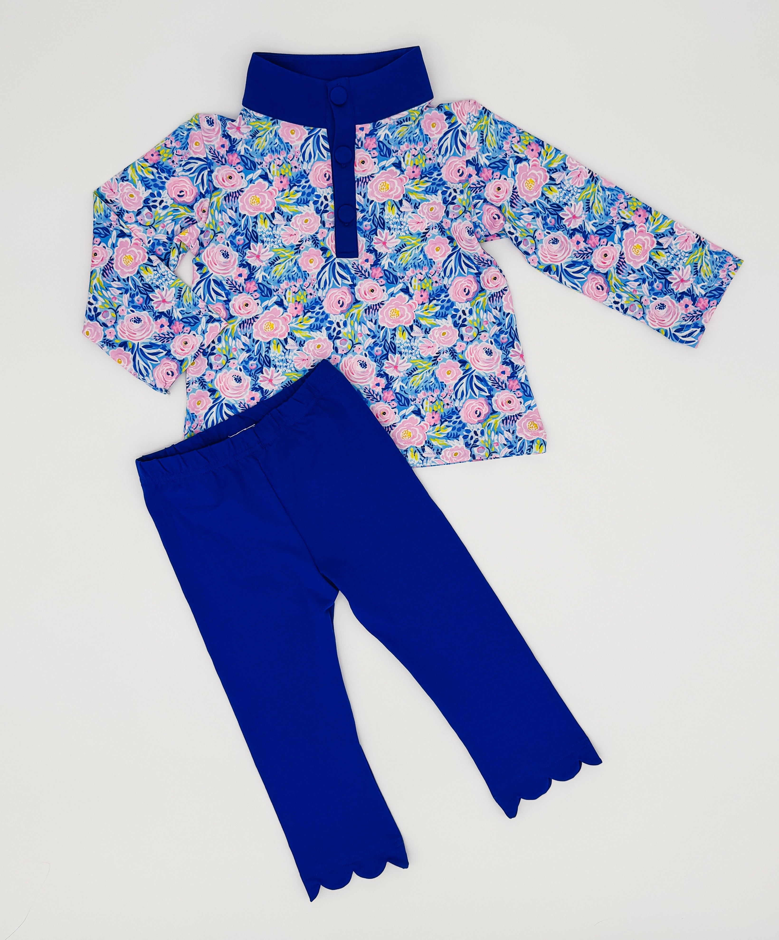 Royal Floral Pullover Set