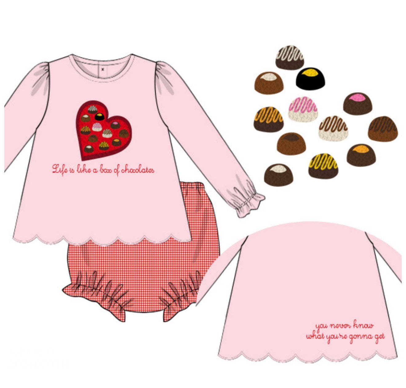 PO94 Life is Like a Box of Chocolates Bloomer Set