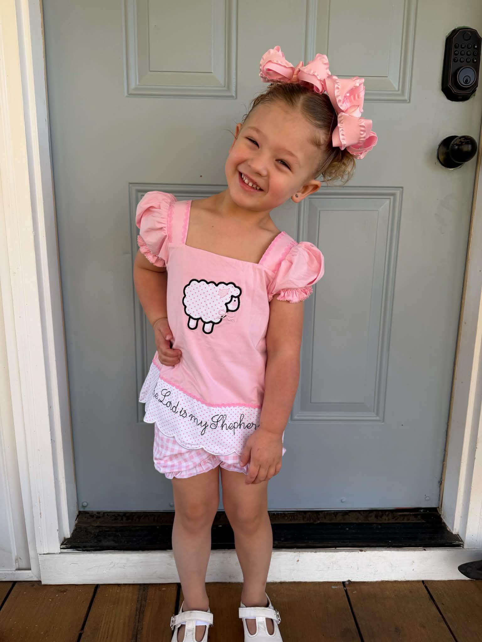 The Lord is My Shepherd Girl Short Set