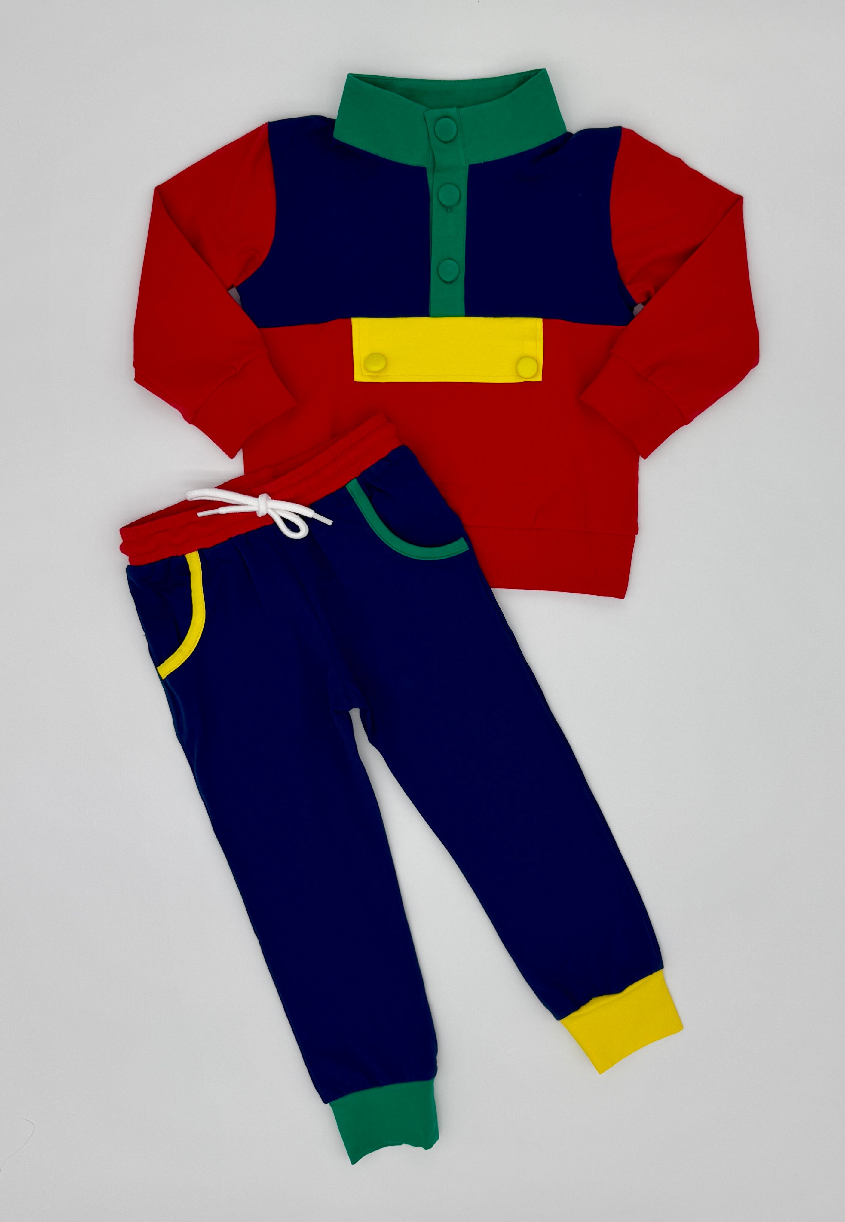 Primary Colorblock Pullover Set