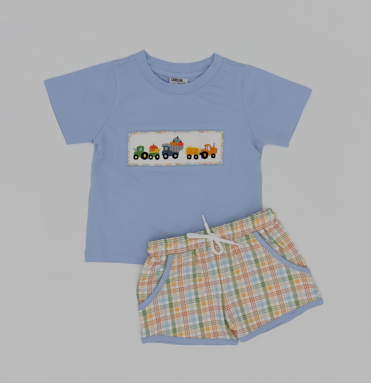 Pumpkin Tractors & Trellis Short Set
