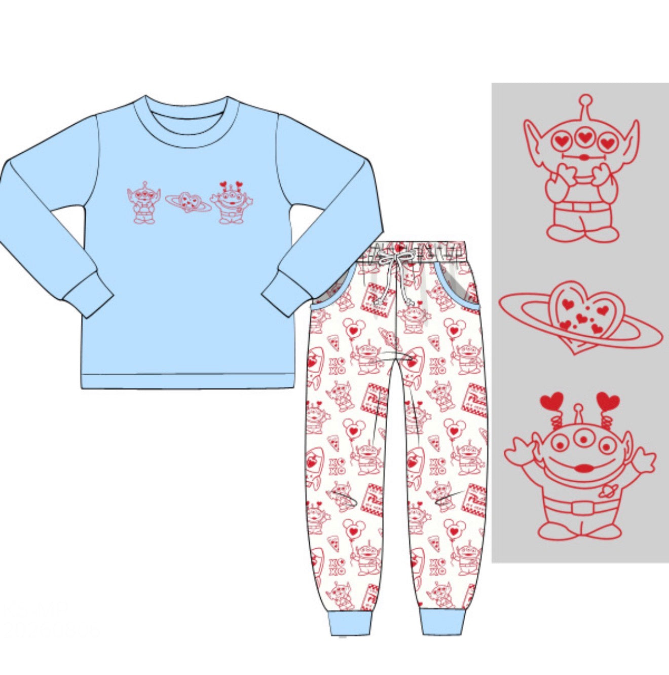 PO94 You Have a Pizza my Heart Jogger Set