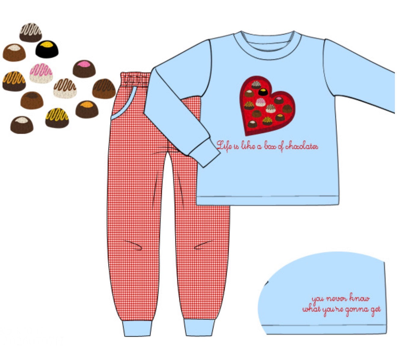 PO94 Life is Like a Box of Chocolates Jogger Set