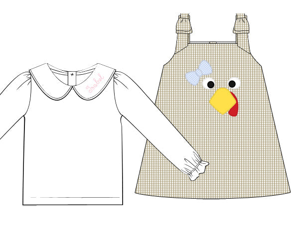 PO91 Little Turkeys Dress Set
