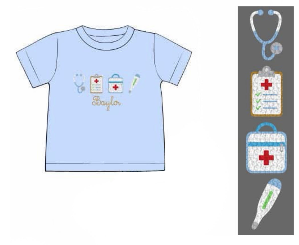 PO95 Time for a Check Up - Boy Doctor Shirt