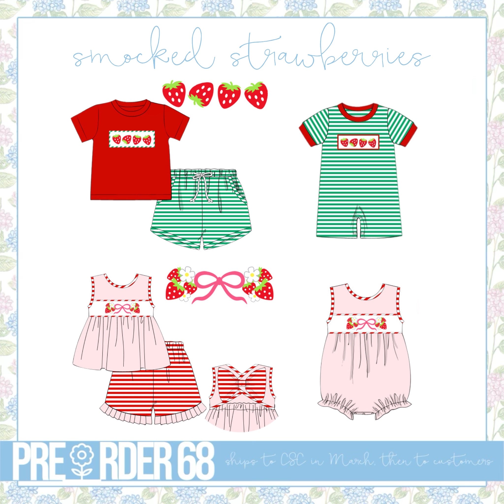 PO68 Smocked Strawberries