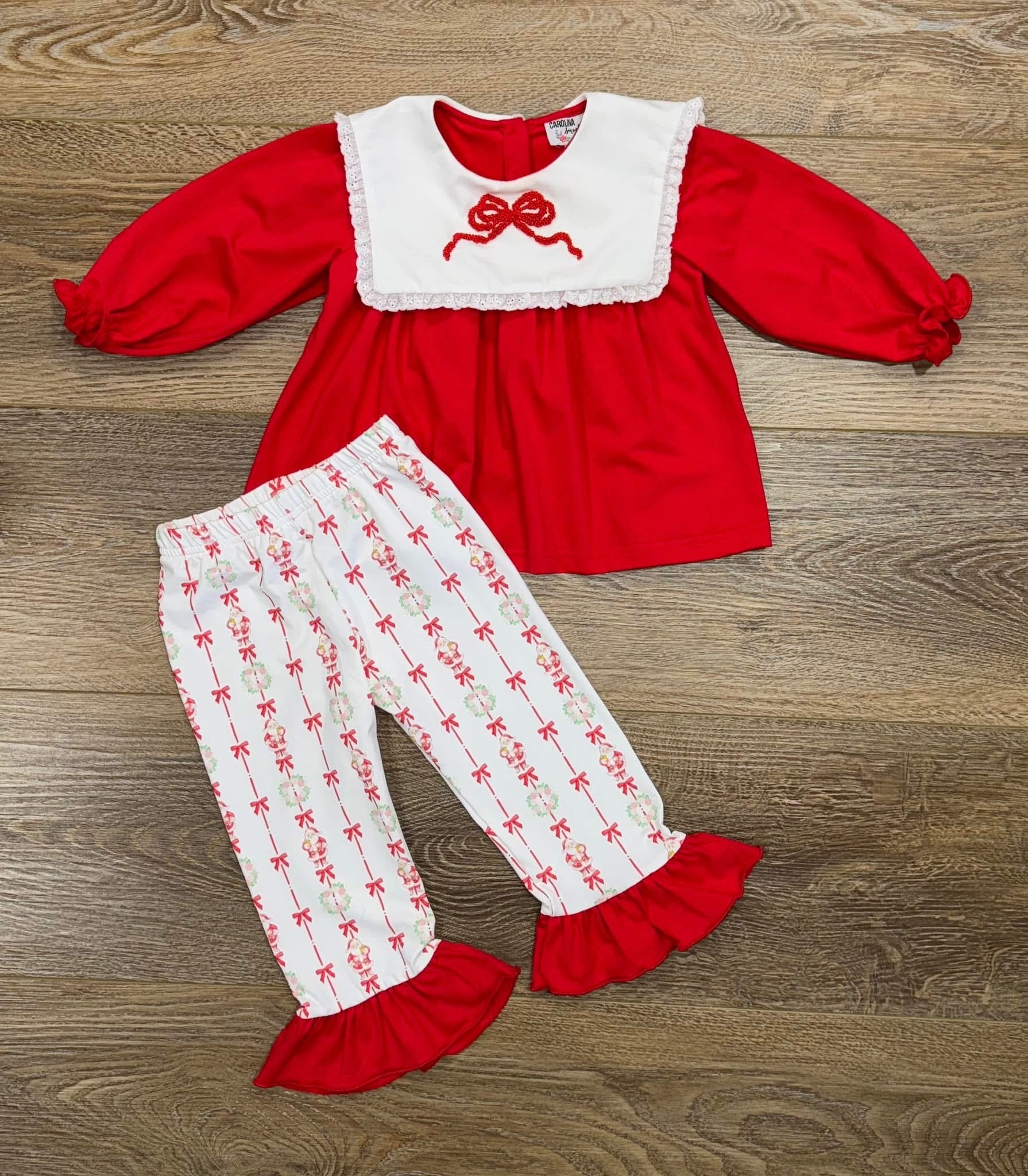 Santa & Bows Pant Set