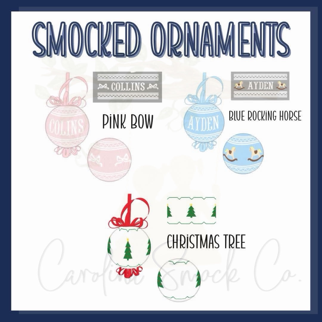 PO92.5 Smocked Ornaments
