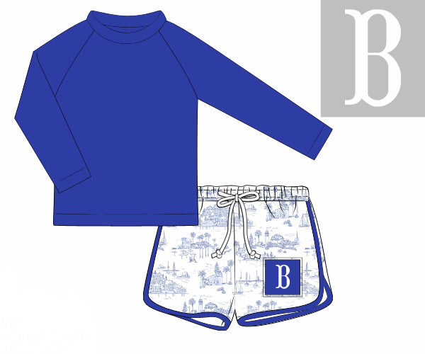 PO95 Seahaven Toile Swim Rashguard Set