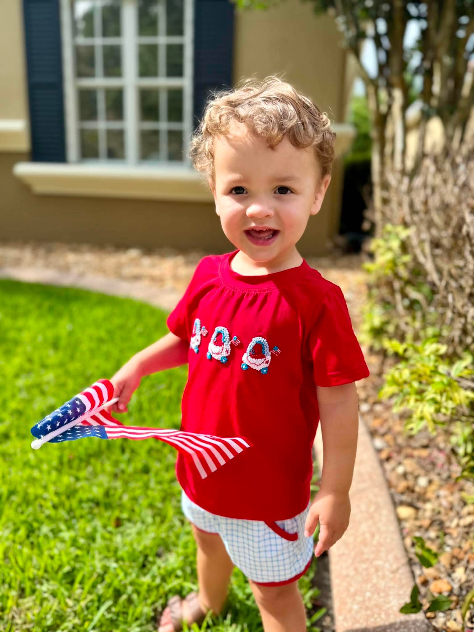 Patriotic Knits Boy Short Set