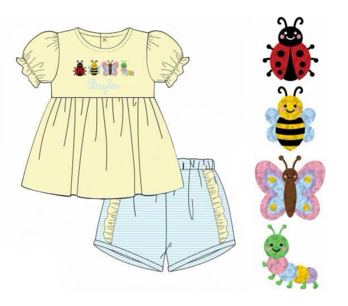 PO95 Backyard Explorers Girl Short Set
