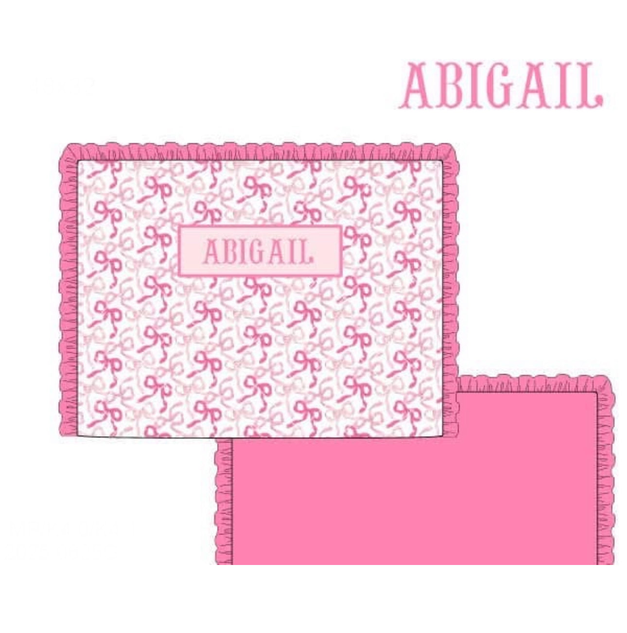 PO87 Adalee's Bows Luggage Blanket