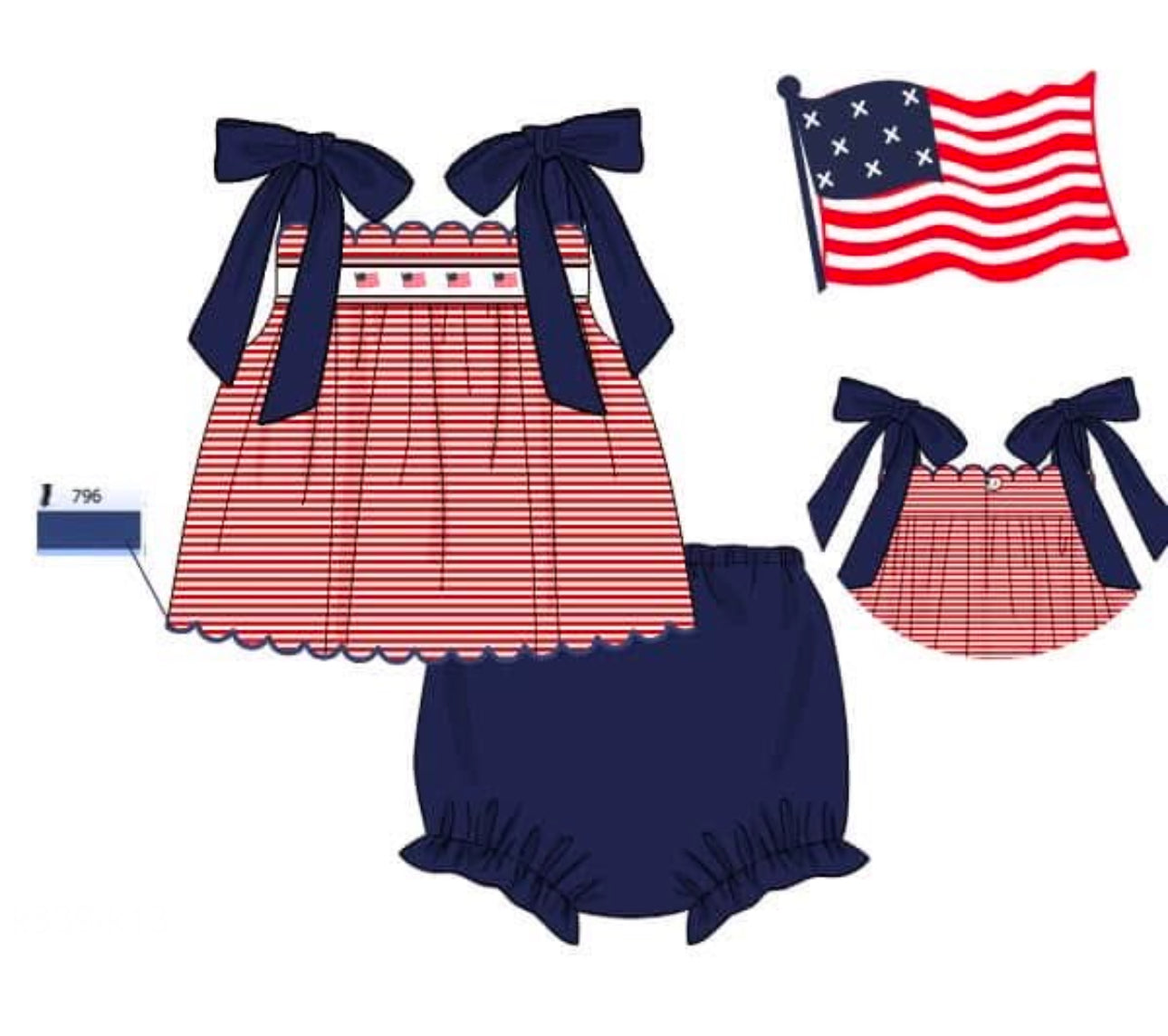 PO70 Smocked Flags