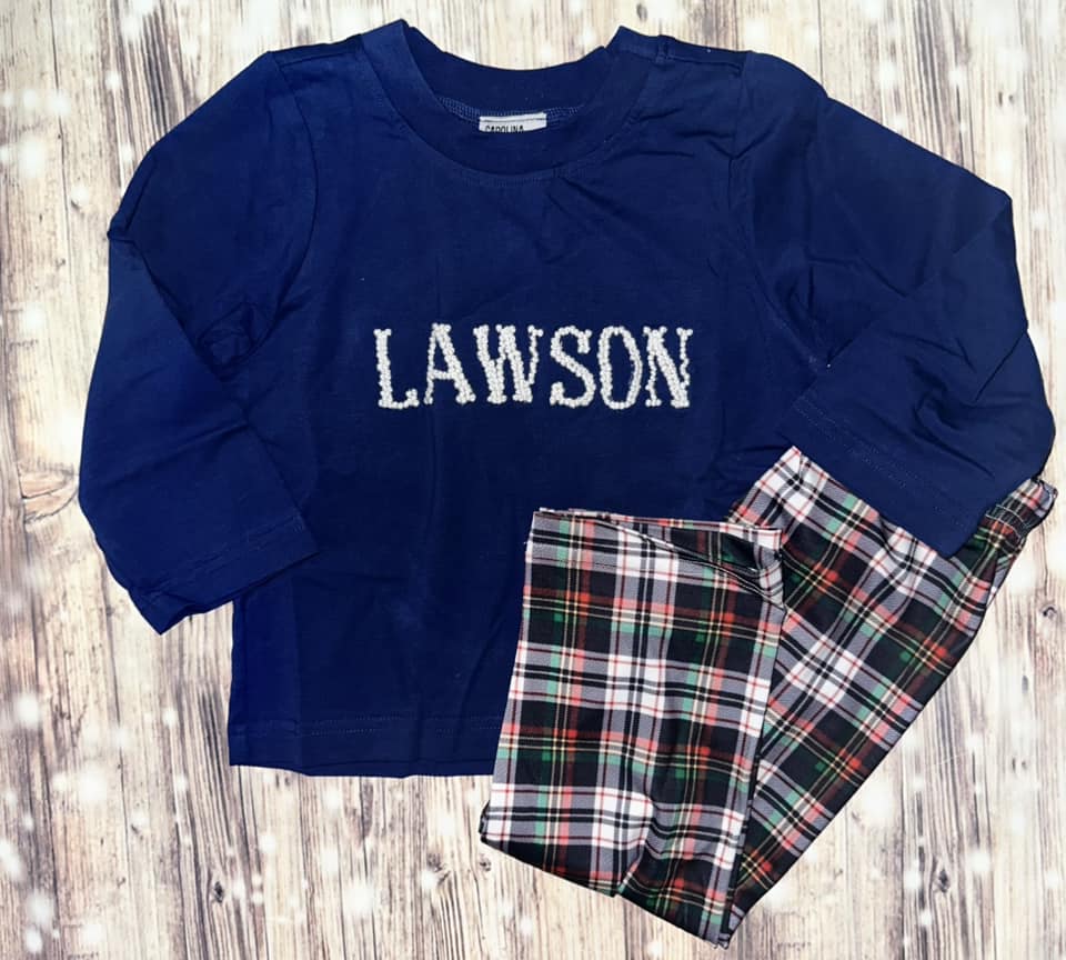 'LAWSON' French Knot Boy Pants Set