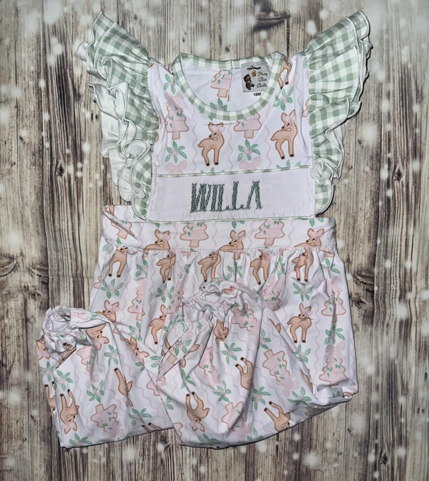 'WILLA' Deer/ Tree Romper