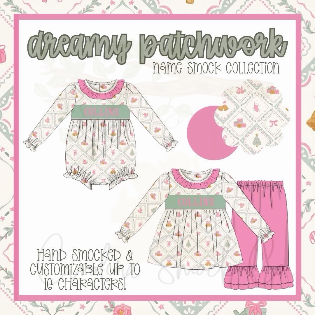 PO92.5 Dreamy Patchwork Name Smock Collection