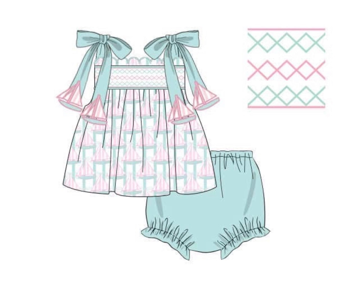 PO86 Sail Away With Me Bloomer Set