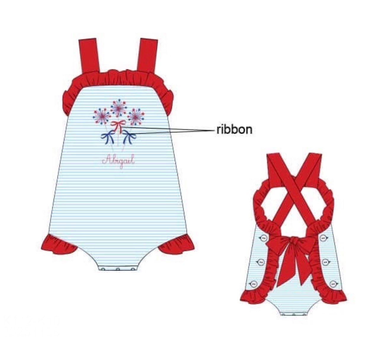 PO86 RWB Sparklers Sunsuit