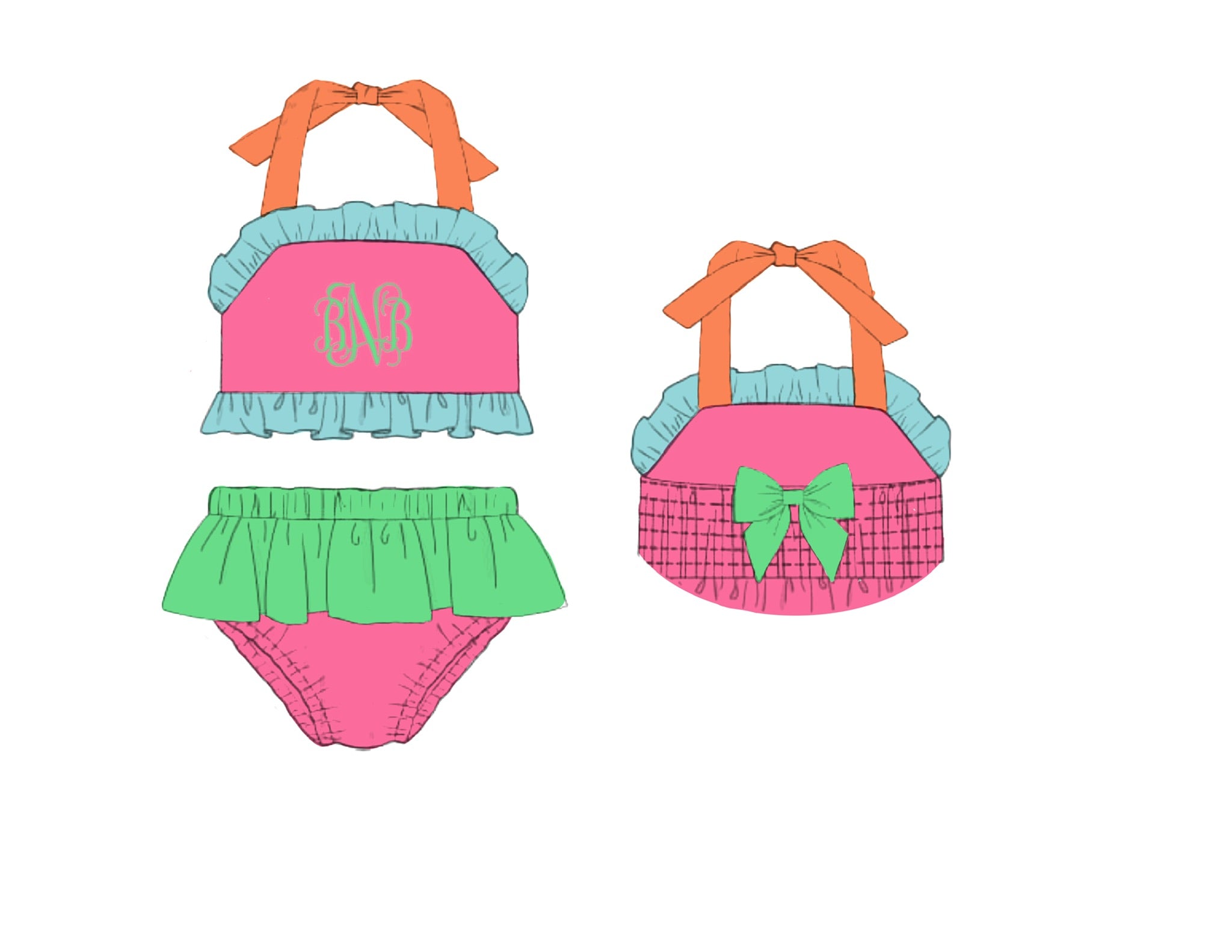 PO86 Bright Swim Girl 2 pc.