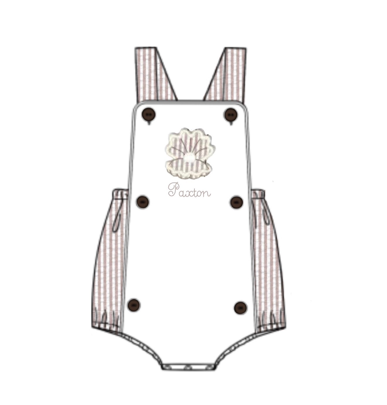 PO86 Seersucker Shells Sunsuit