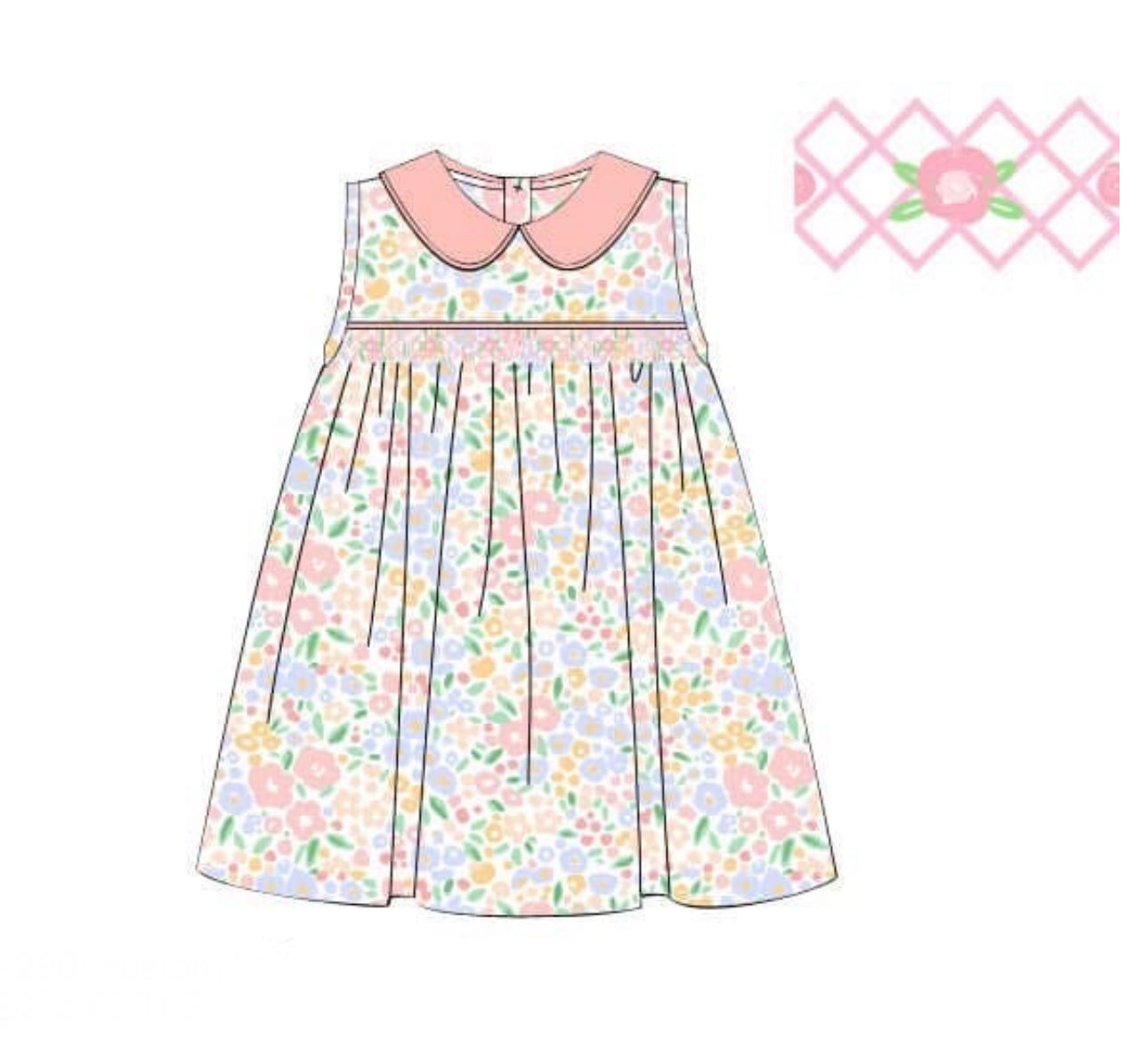 PO83 Flowers & Flights Dress
