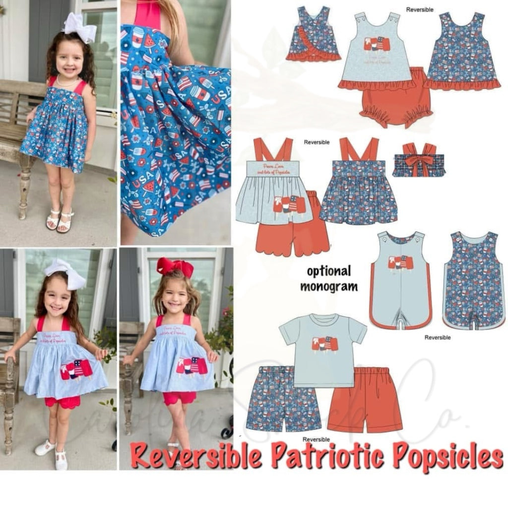 PO71.5 Reversible Patriotic Popsicles