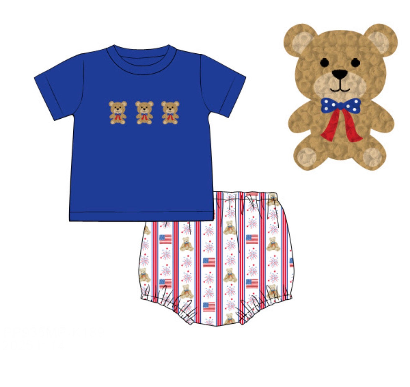 PO86 Old Glory Diaper Set